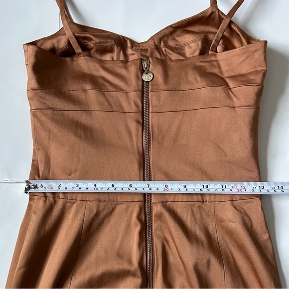 LIU Jo Milano brown mini dress size 40- M corset back zipper bustier - Picture 10 of 16